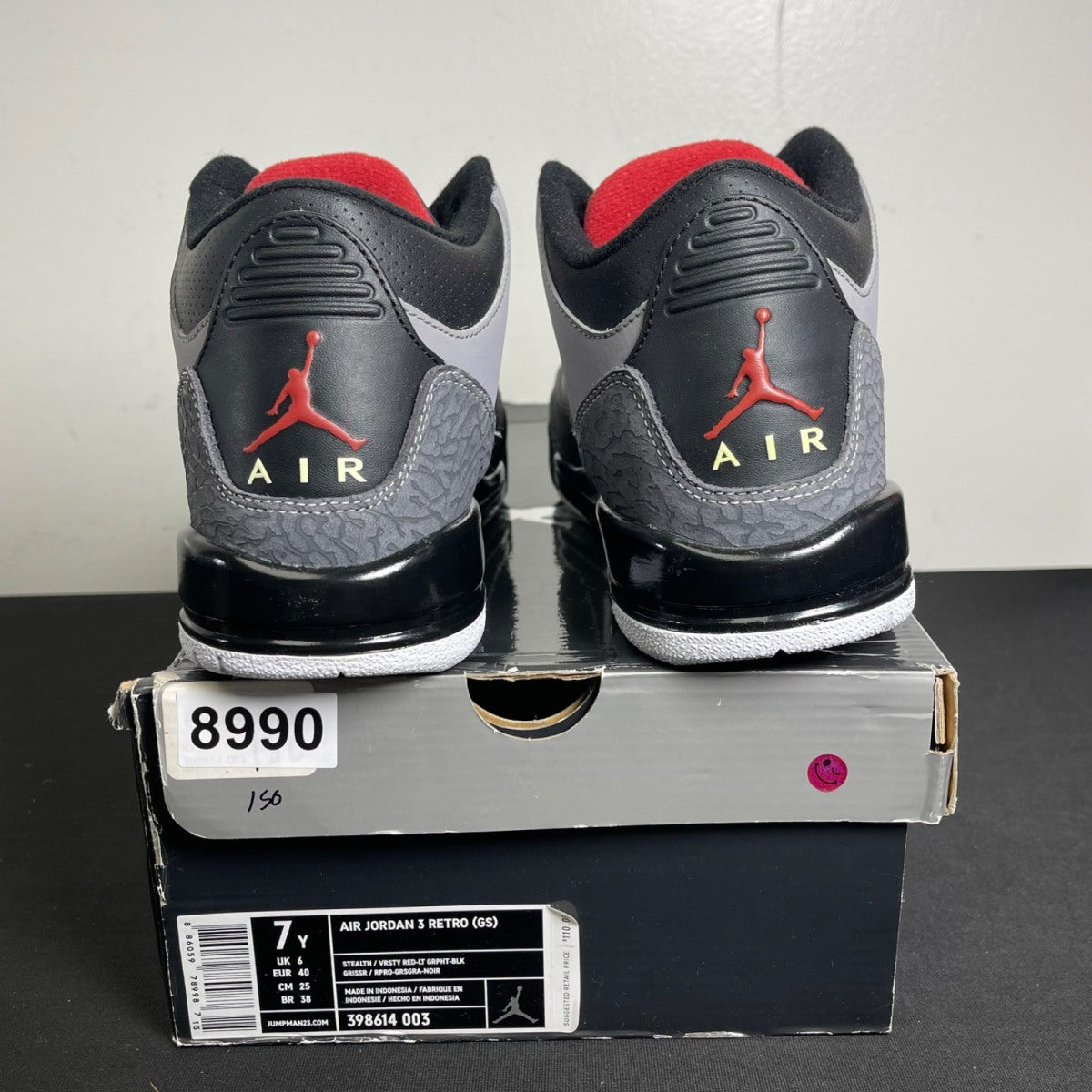 Air Jordan 3 Retro GS 'Stealth' (Size 7) - Image 4