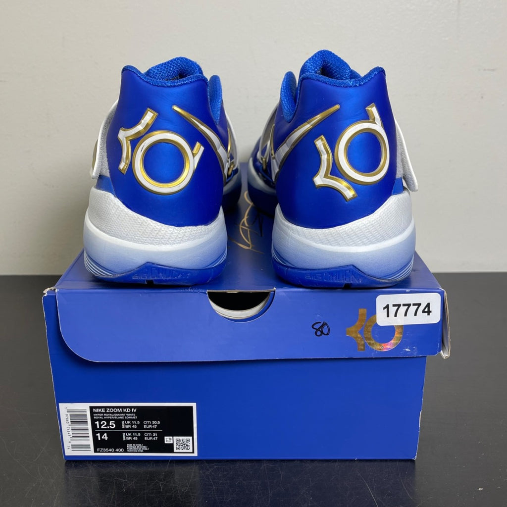 Nike KD 4 MVP 12.5 (VNDS Pre-Owned)NikeHyper Royal/Summit White/Metallic Gold - Image 4