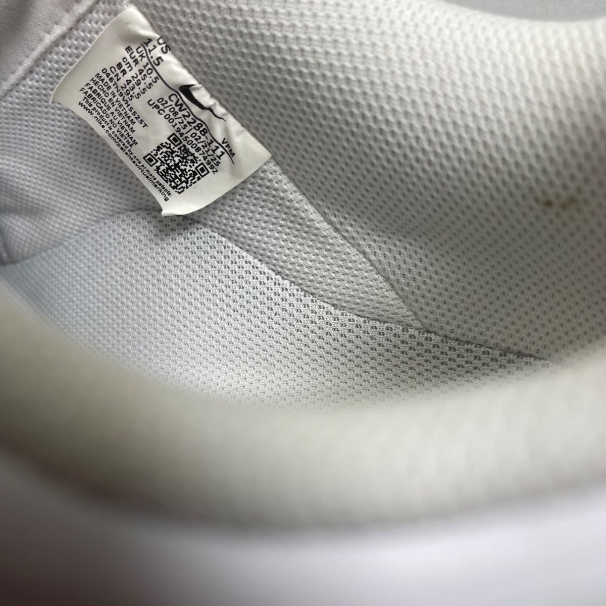 Nike Air Force 1 Low '07 White 11.5 (Moderately Worn Pre-Owned)NikeWhite/White - Image 6