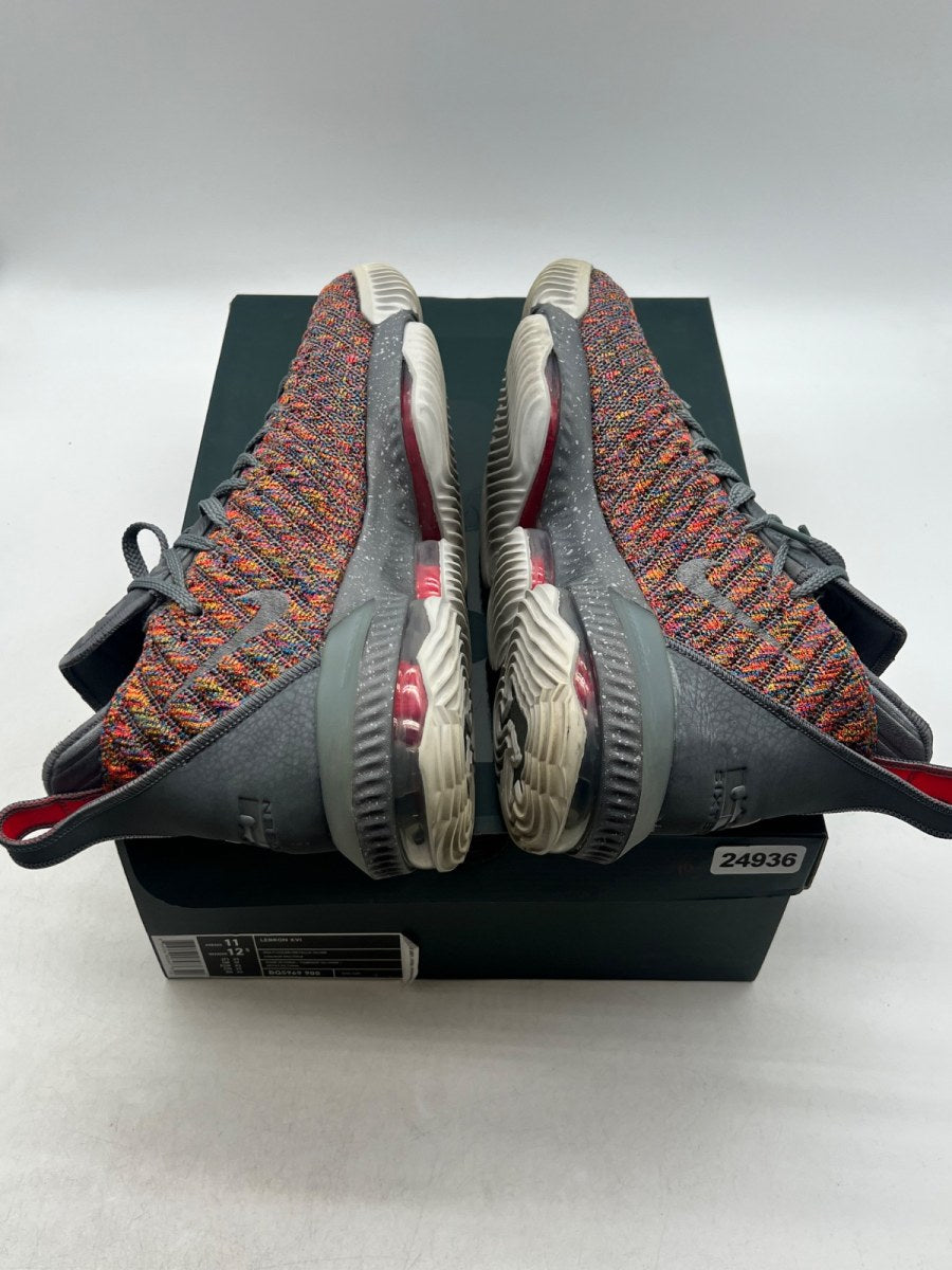 Nike LeBron 16 Multi-Color 11 (Lightly Worn Pre-Owned)NikeMulti-Color/Metallic Silver-Cool Grey - Image 9