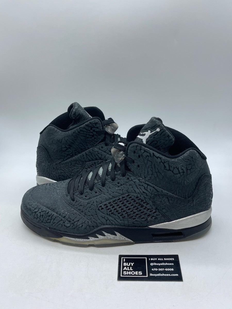 Jordan 5 Retro 3Lab5 Black Silver 13 (Heavily Worn Pre-Owned) - Image 1