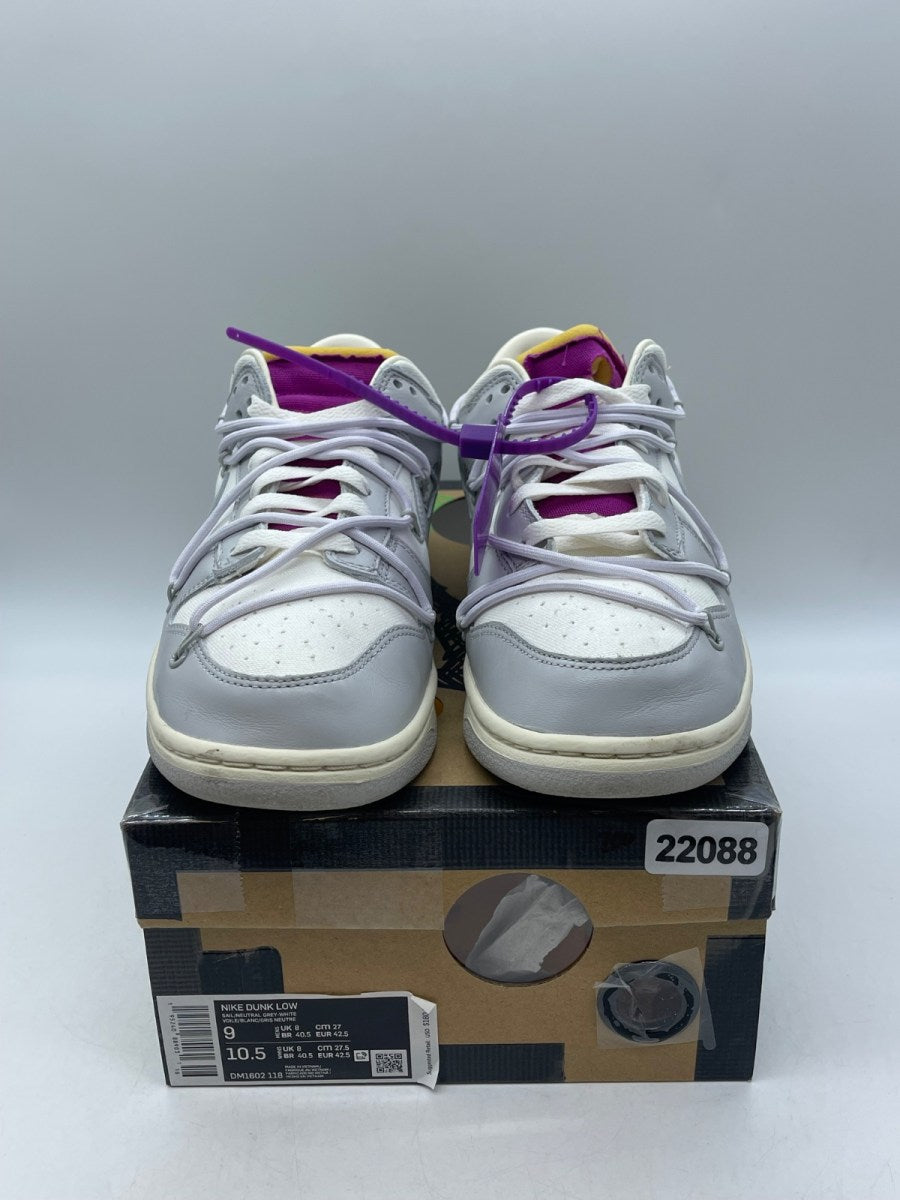 Nike Dunk Low Off-White Lot 3 9 (Moderately Worn Pre-Owned)NikeSail/Neutral Grey-White - Image 2