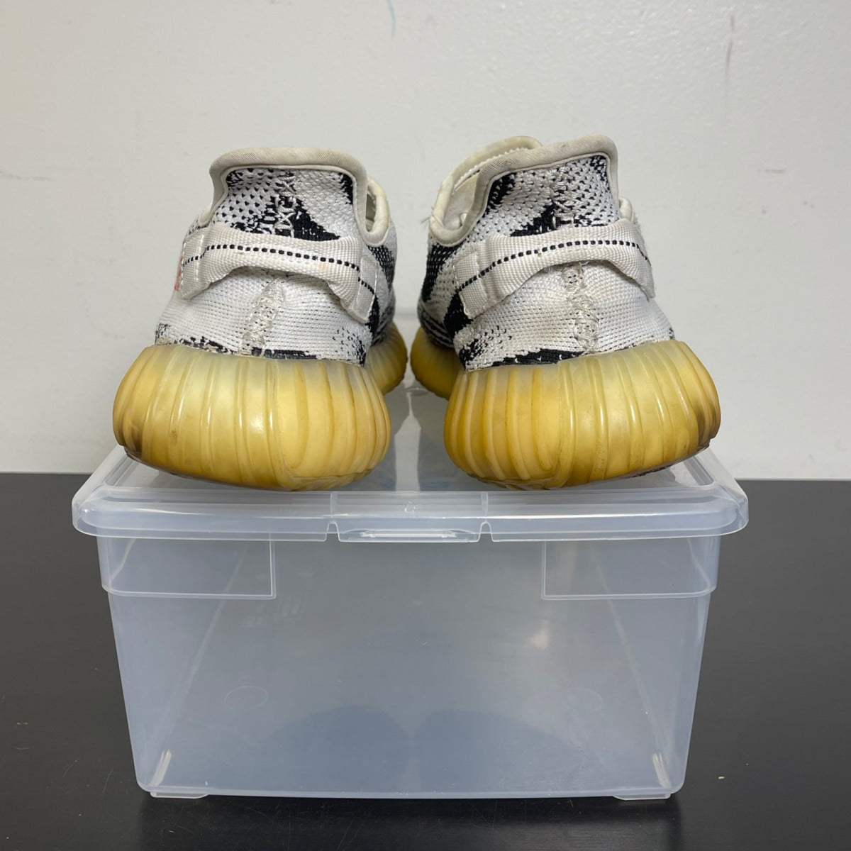 adidas Yeezy Boost 350 V2 Zebra 10.5 (Moderately Worn Pre-Owned)adidasWhite/Core Black/Red - Image 4