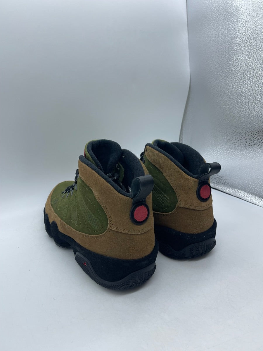 Jordan 9 Retro Boot NRG Military Brown 13 (Moderately Worn Pre-Owned)JordanMilitary Brown/Legion Green-University Red-Black - Image 4