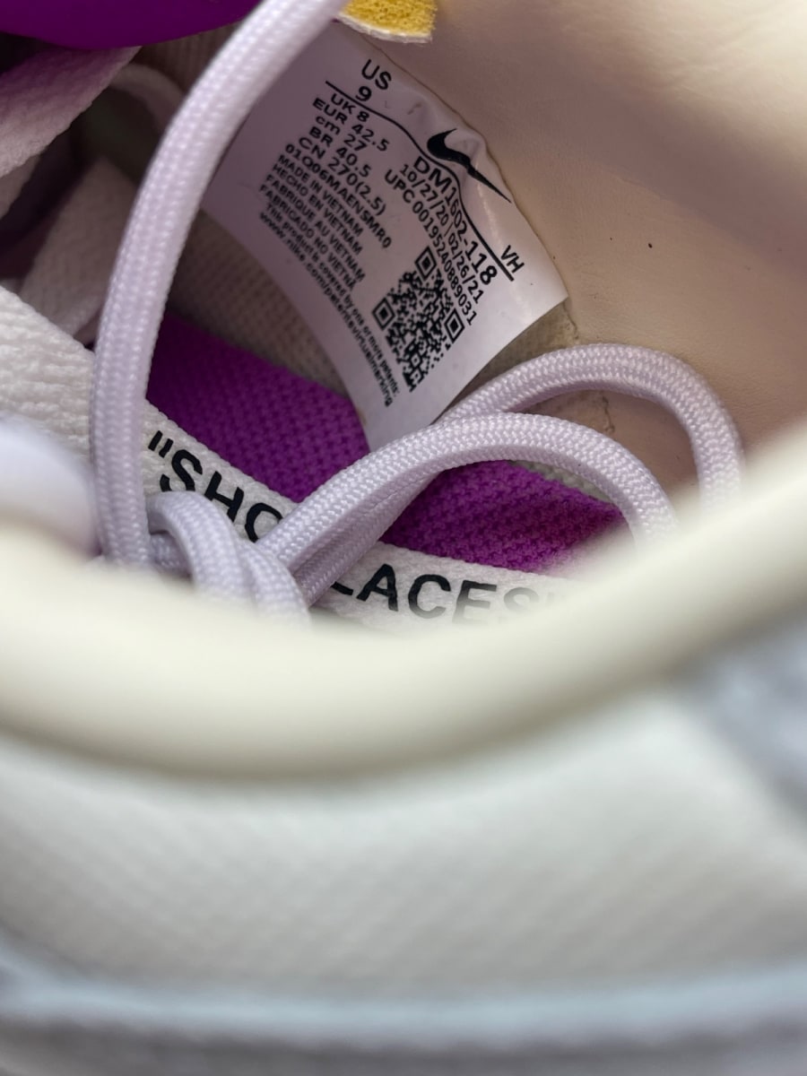 Nike Dunk Low Off-White Lot 3 9 (Moderately Worn Pre-Owned)NikeSail/Neutral Grey-White - Image 8