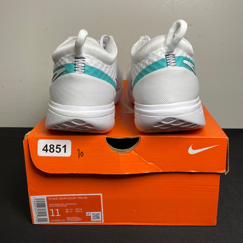 Nike Zoom Court Pro HC White Washed Teal Red (Women's) (Size 11W) - Image 4