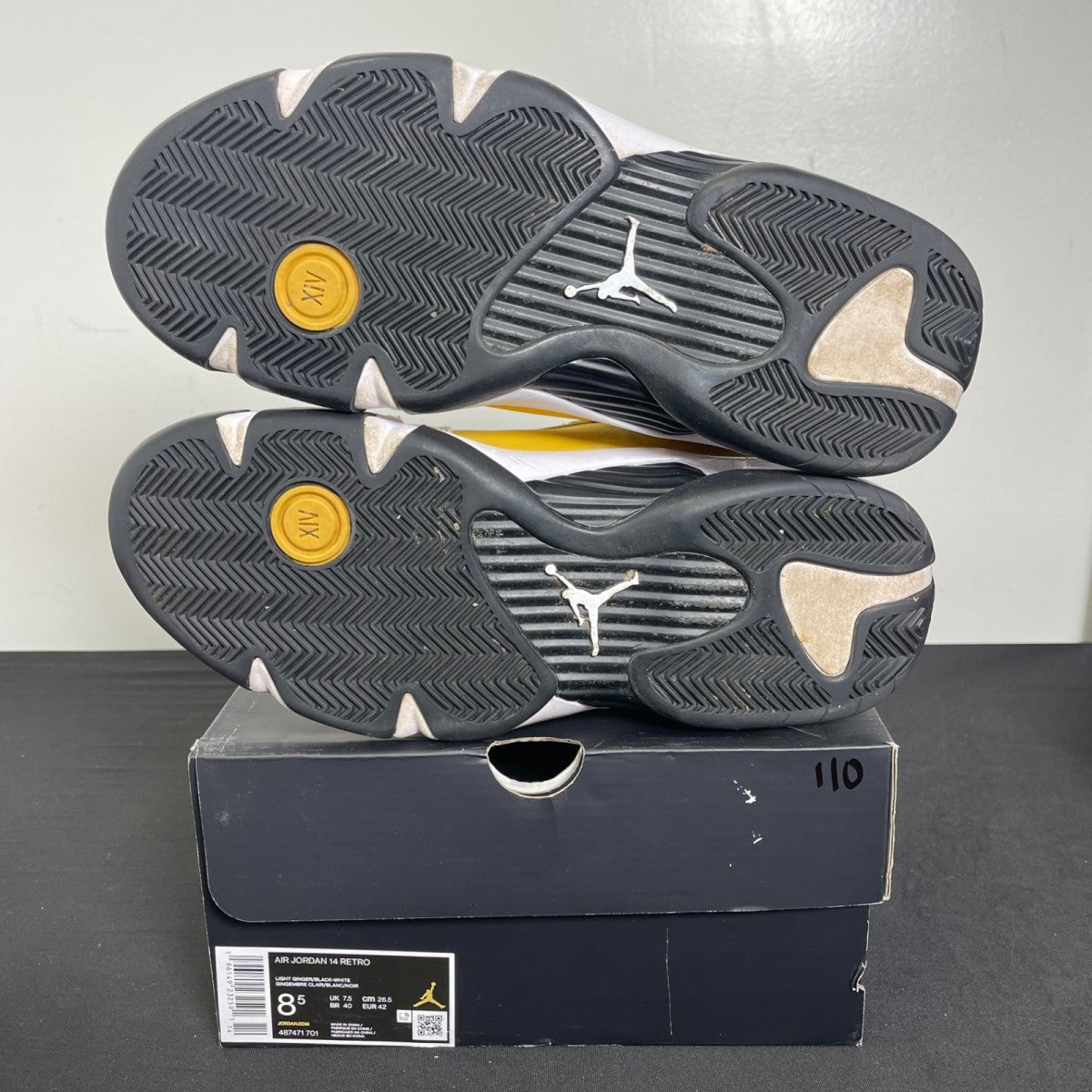 Jordan 14 Retro Light Ginger (2022) 8.5 (Moderately Worn Pre-Owned)JordanLight Ginger/Black/White - Image 5