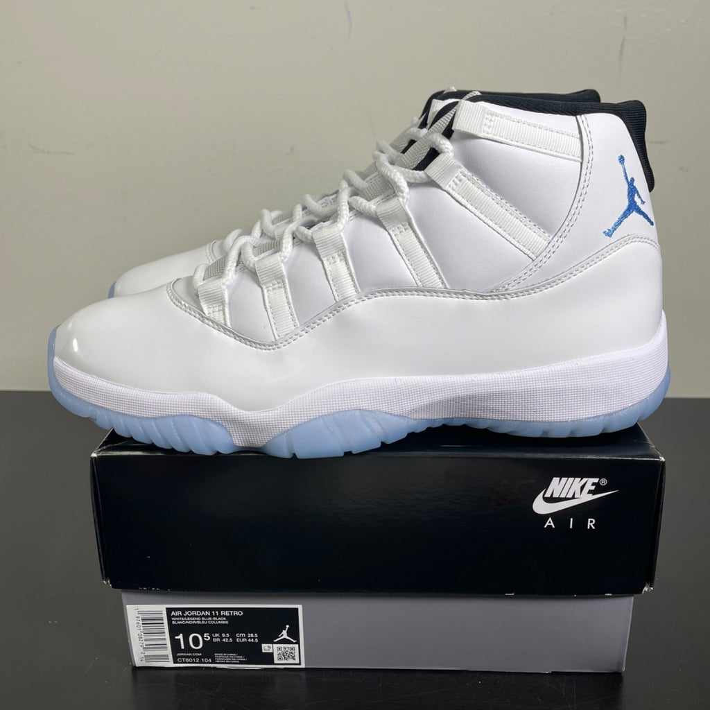 Jordan 11 Retro Legend Blue (2024) 10.5 (Moderately Worn Pre-Owned)JordanWhite/Legend Blue/Black - Image 3