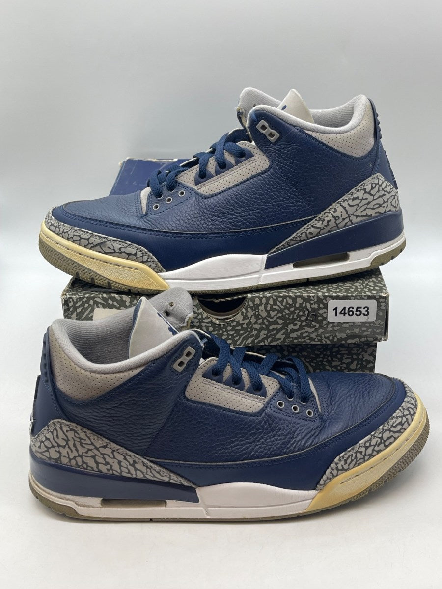 Jordan 3 Retro Georgetown (2021) 11 (Moderately Worn Pre-Owned)JordanMidnight Navy/Cement Grey-White - Image 1