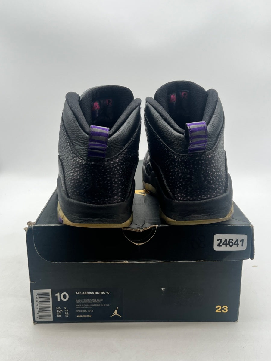 Jordan 10 Retro Paris 10 (Lightly Worn Pre-Owned)JordanBlack/Fierce Purple-Black - Image 3