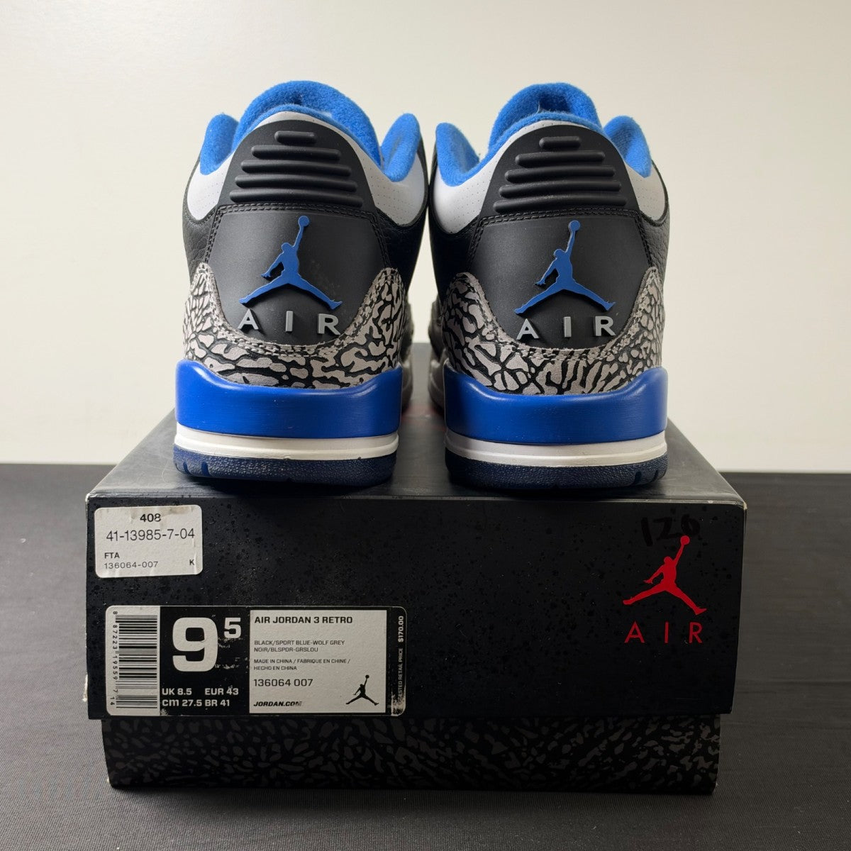Jordan 3 Retro Sport Blue (Size 9.5) - Image 5