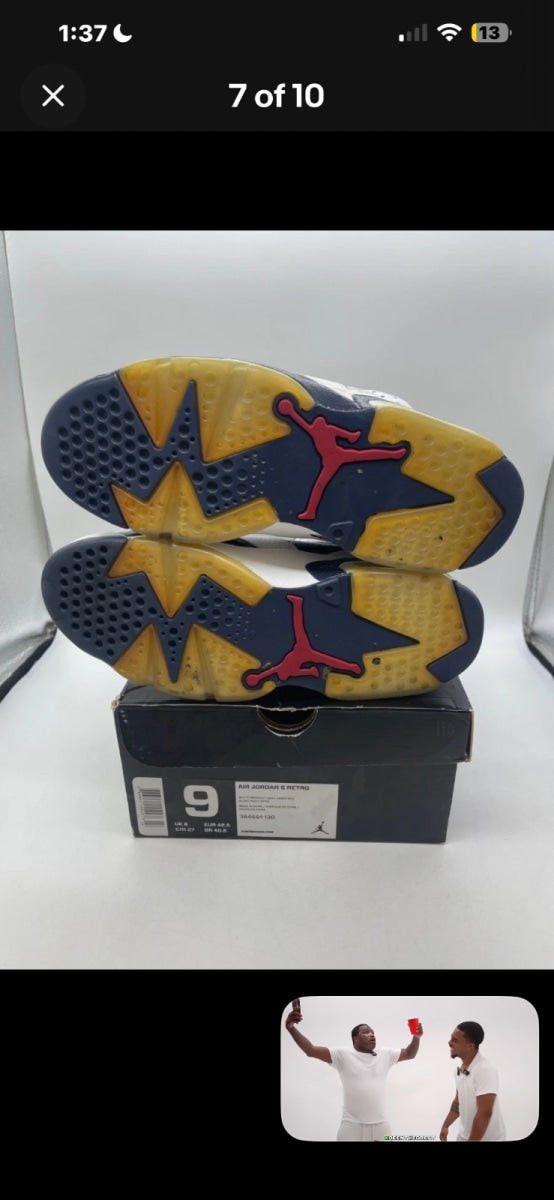 Jordan 6 Retro Olympic London (2012) 9 (Lightly Worn Pre-Owned)JordanWhite/Midnight Navy-Varsity Red - Image 7