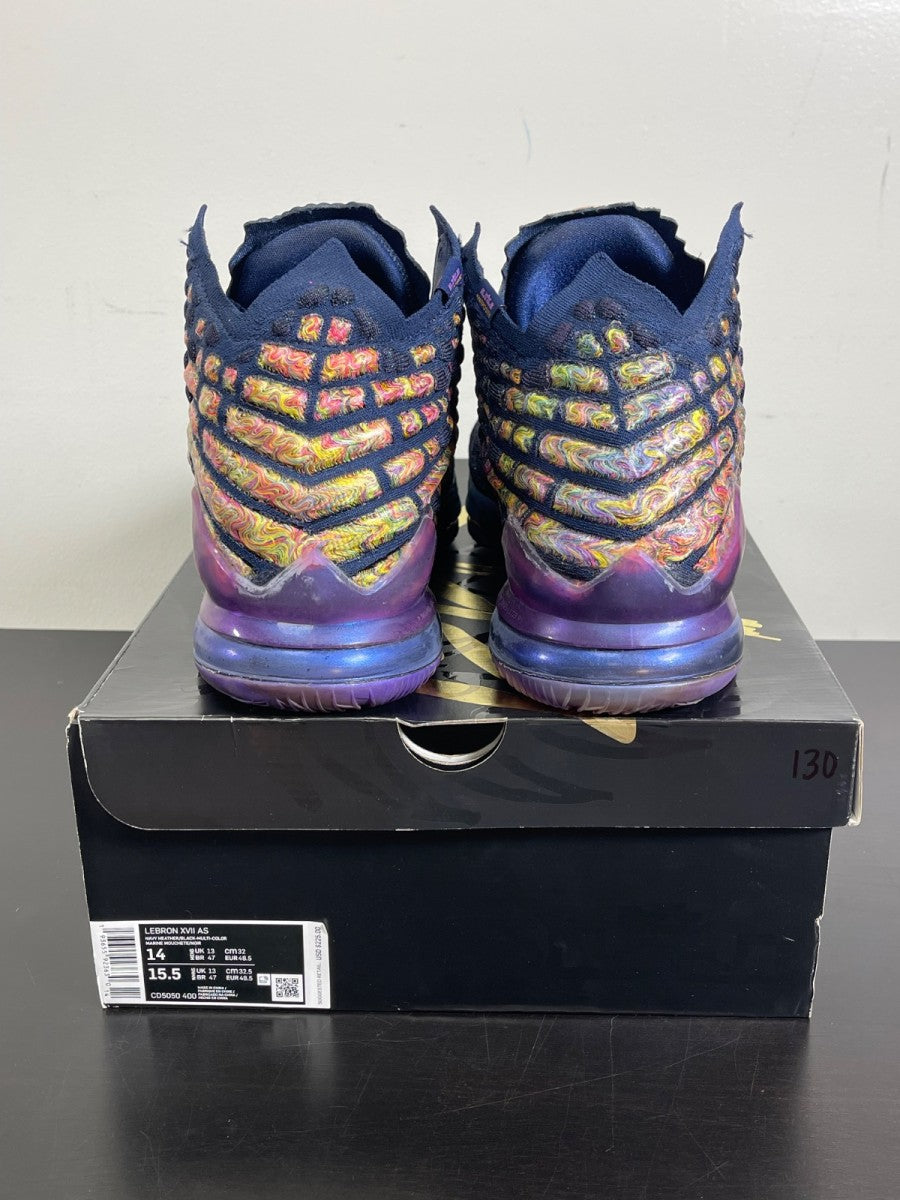 Nike LeBron 17 Monstars 14 (Moderately Worn Pre-Owned)NikeNavy Heather/Multi-Color-Black - Image 4