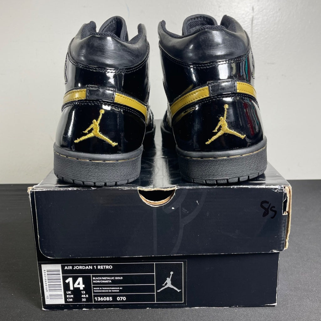 Jordan 1 Retro Black Metallic Gold (2003) (Size 14) - Image 4