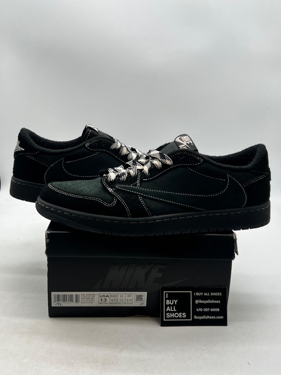 Jordan 1 Retro Low OG SP Travis Scott Black Phantom 13 (Lightly Worn Pre-Owned) - Image 1