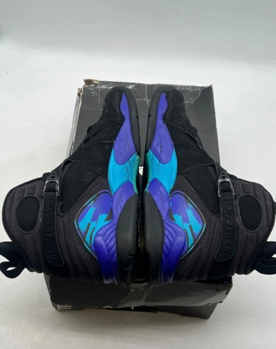 Jordan 8 Retro Aqua (2007) 11 (Heavily Worn Pre-Owned)JordanBlack/Bright Concord-Aqua Tone - Image 9