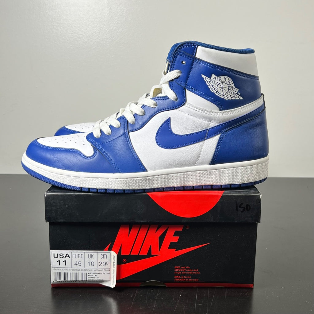 Jordan 1 Retro Storm Blue 11 (Moderately Worn Pre-Owned)JordanBlue/White-Storm Blue - Image 3