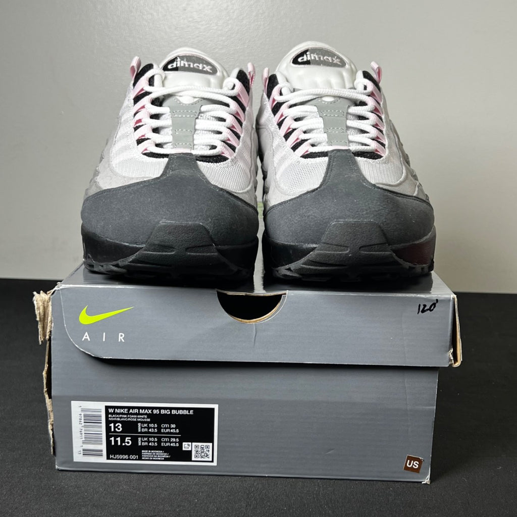 Nike Air Max 95 OG Big Bubble Pink Foam (Women's) 13W (Lightly Worn Pre-Owned)NikeBlack/Pink Foam/White/Reflective Silver - Image 2