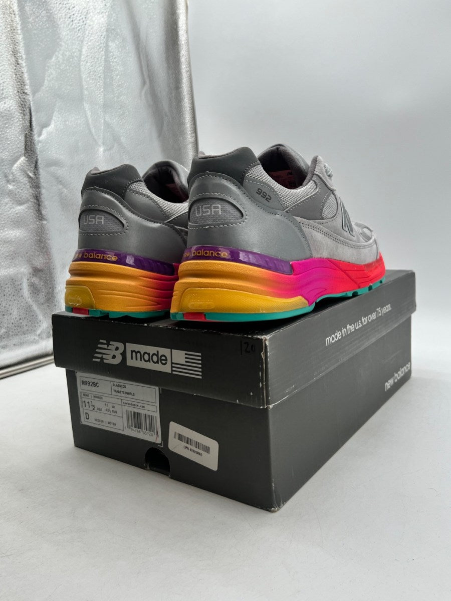 New Balance 992 MiUSA Grey Multi 11.5 (Lightly Worn Pre-Owned)New BalanceGrey/Silver/Orange-Multi - Image 5