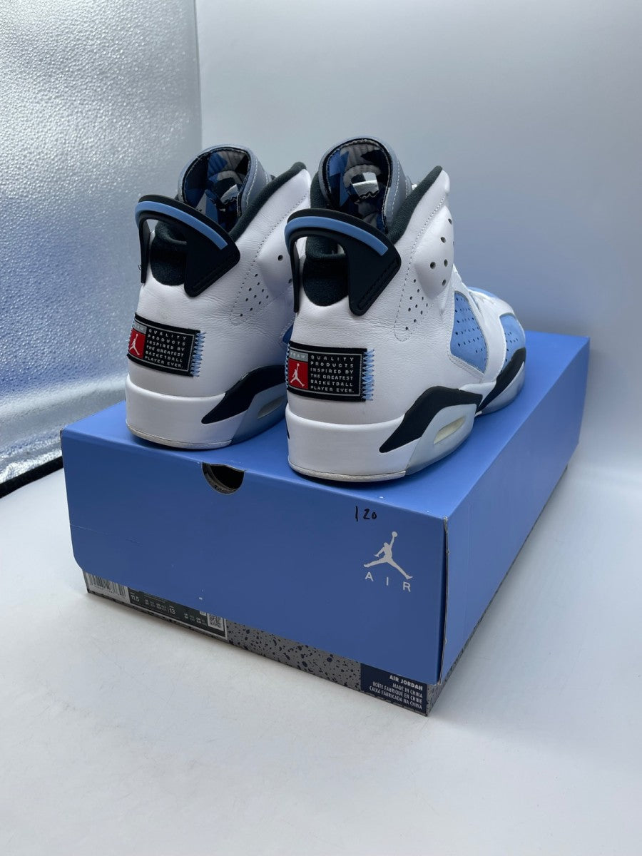 Jordan 6 Retro UNC White 11.5 (Moderately Worn Pre-Owned)JordanUniversity Blue/White/College Navy/Black - Image 5