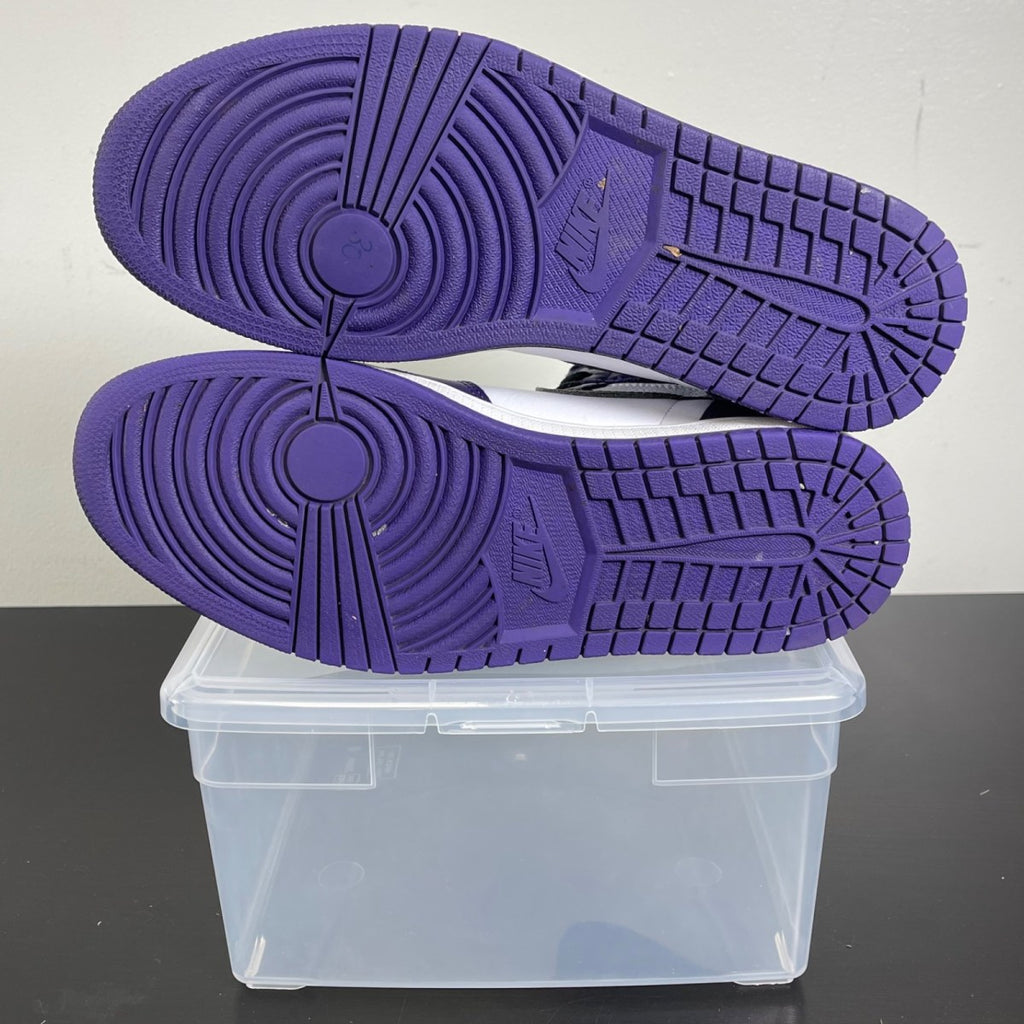 Jordan 1 Retro High Court Purple White 10.5 (Moderately Worn Pre-Owned)JordanCourt Purple/White-Black - Image 5