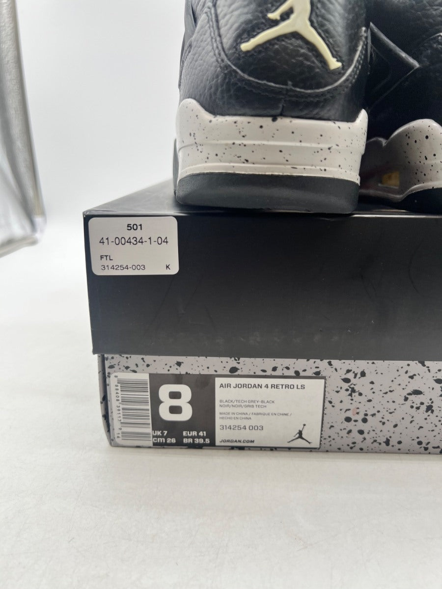 Jordan 4 Retro Oreo (2015) 8 (Lightly Worn Pre-Owned)JordanBlack/Tech Grey-White - Image 4