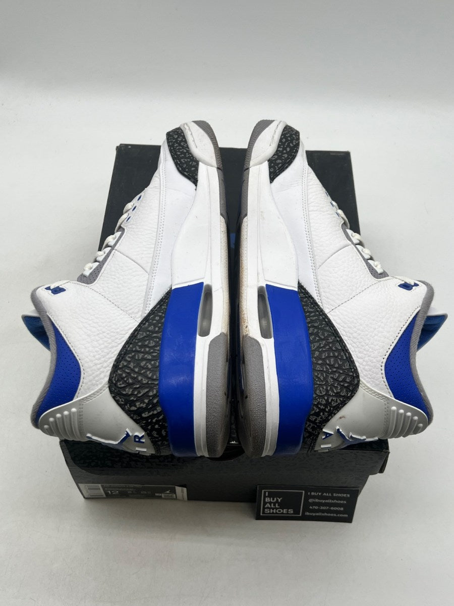 Jordan 3 Retro Racer Blue 12 (Moderately Worn Pre-Owned) - Image 4