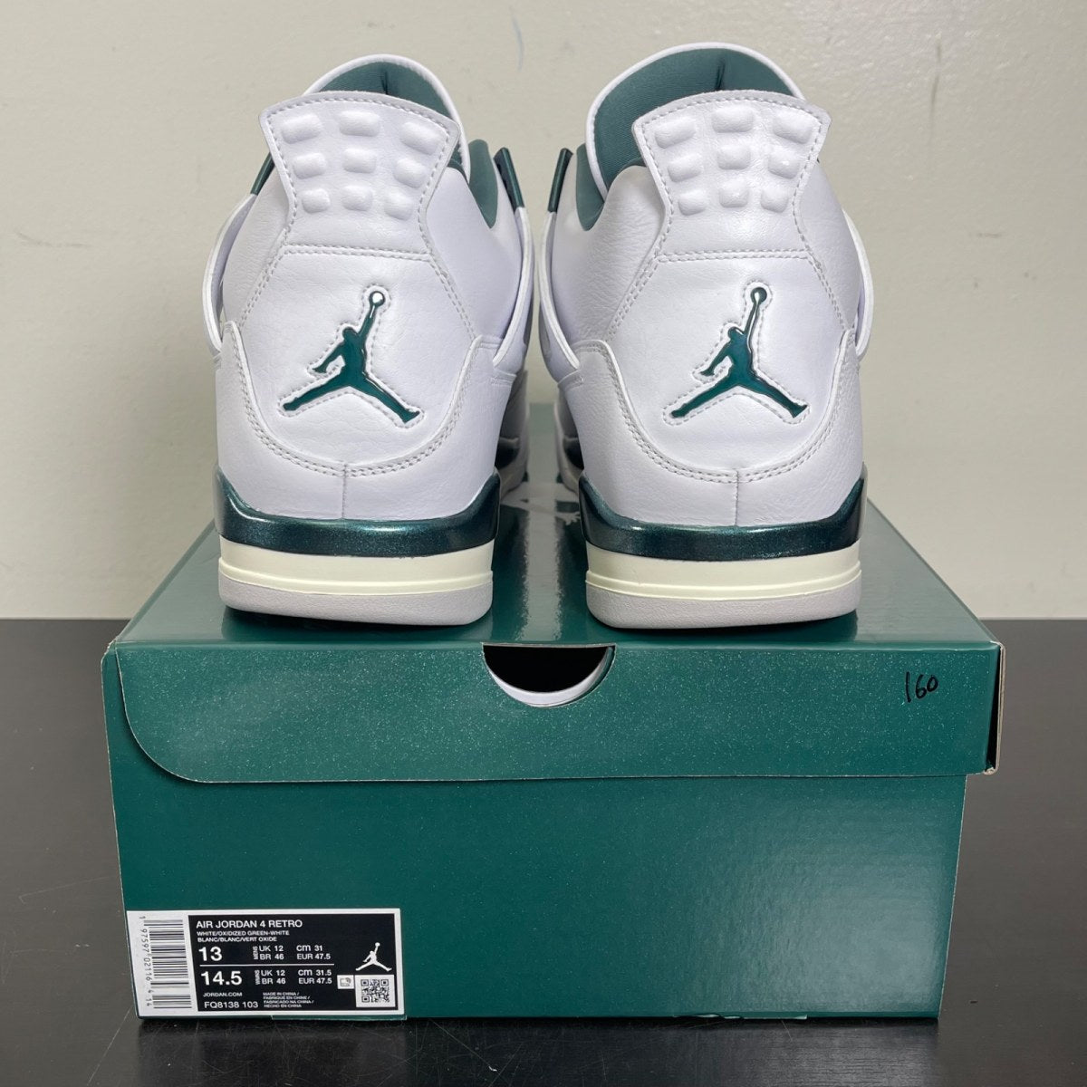 Jordan 4 Retro Oxidized Green 13 (Moderately Worn Pre-Owned)JordanWhite/Oxidized Green/White/Neutral Grey - Image 4
