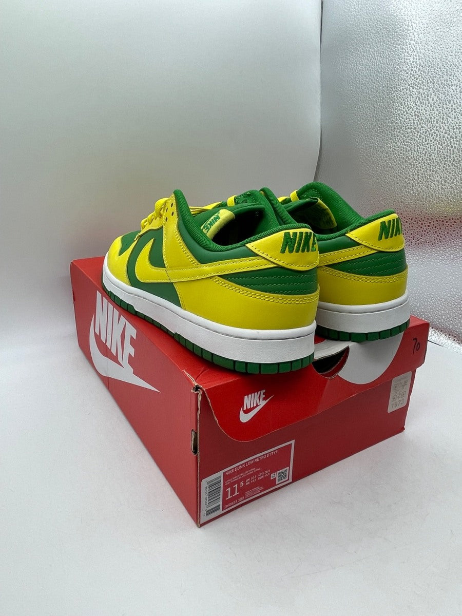 Nike Dunk Low Retro Reverse Brazil 11.5 (Moderately Worn Pre-Owned)NikeApple Green/Yellow Strike-White - Image 4