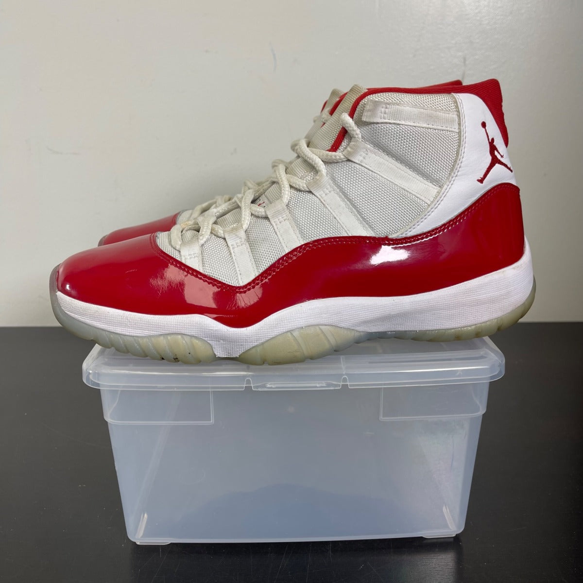 Jordan 11 Retro Cherry (2022) 10.5 (Moderately Worn Pre-Owned)JordanWhite/Varsity Red/Black - Image 3