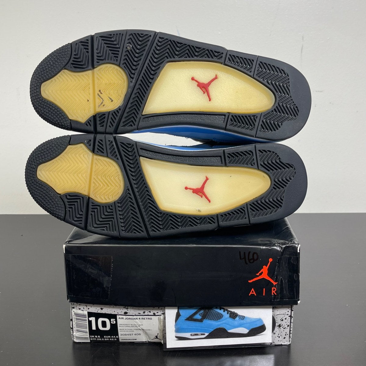 Jordan 4 Retro Travis Scott Cactus Jack 10.5 (Moderately Worn Pre-Owned)JordanUniversity Blue/Black-Varsity Red - Image 5