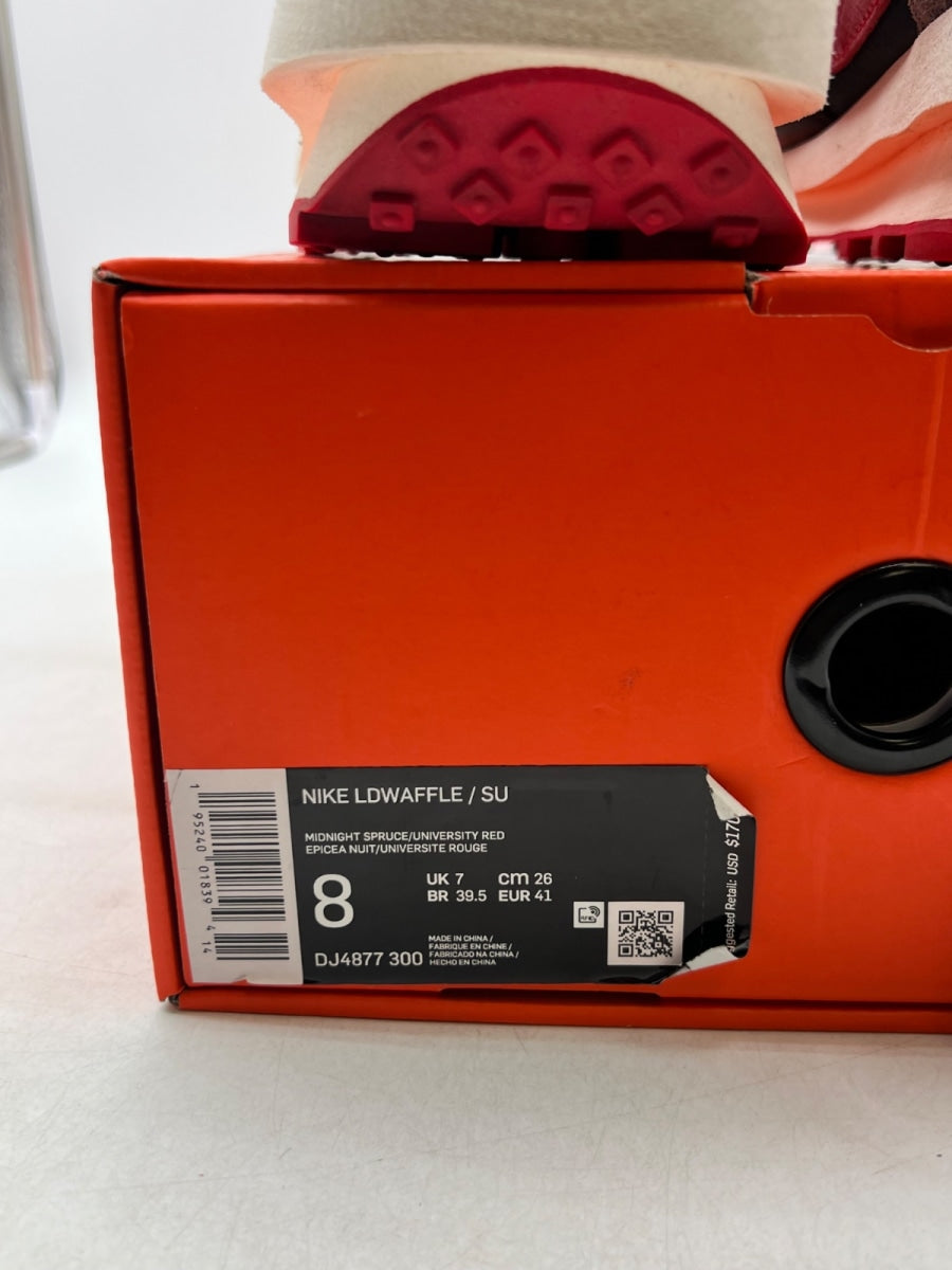 Nike LD Waffle sacai Undercover Midnight Spruce University Red 8 (Lightly Worn Pre-Owned) - Image 6