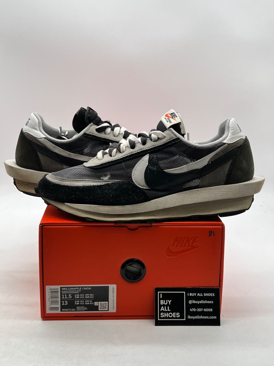 Nike LD Waffle sacai Black 11.5 (Moderately Worn Pre-Owned) - Image 1