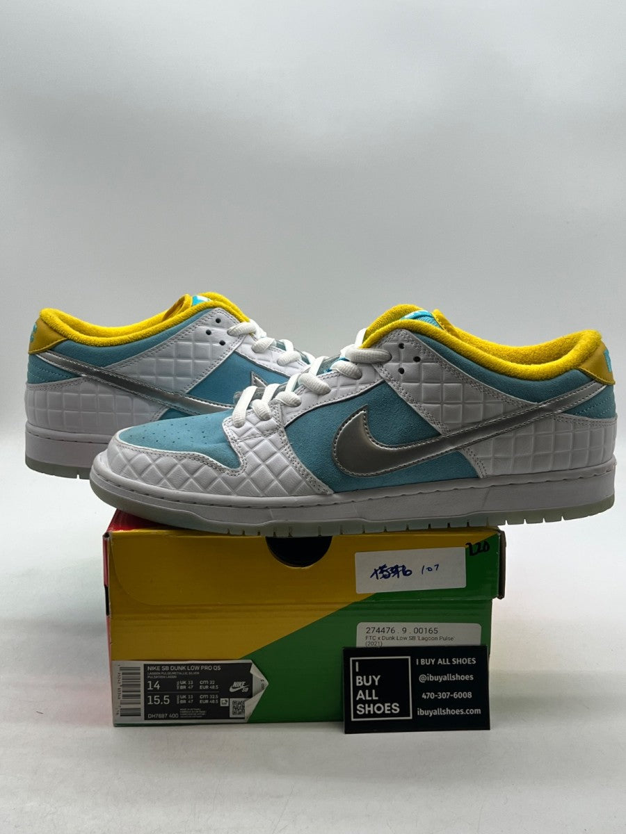 Nike SB Dunk Low FTC Lagoon Pulse 14 (Lightly Worn Pre-Owned) - Image 1