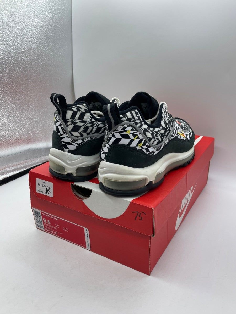 Nike Air Max 98 AOP Black 9.5 (Moderately Worn Pre-Owned) - Image 5