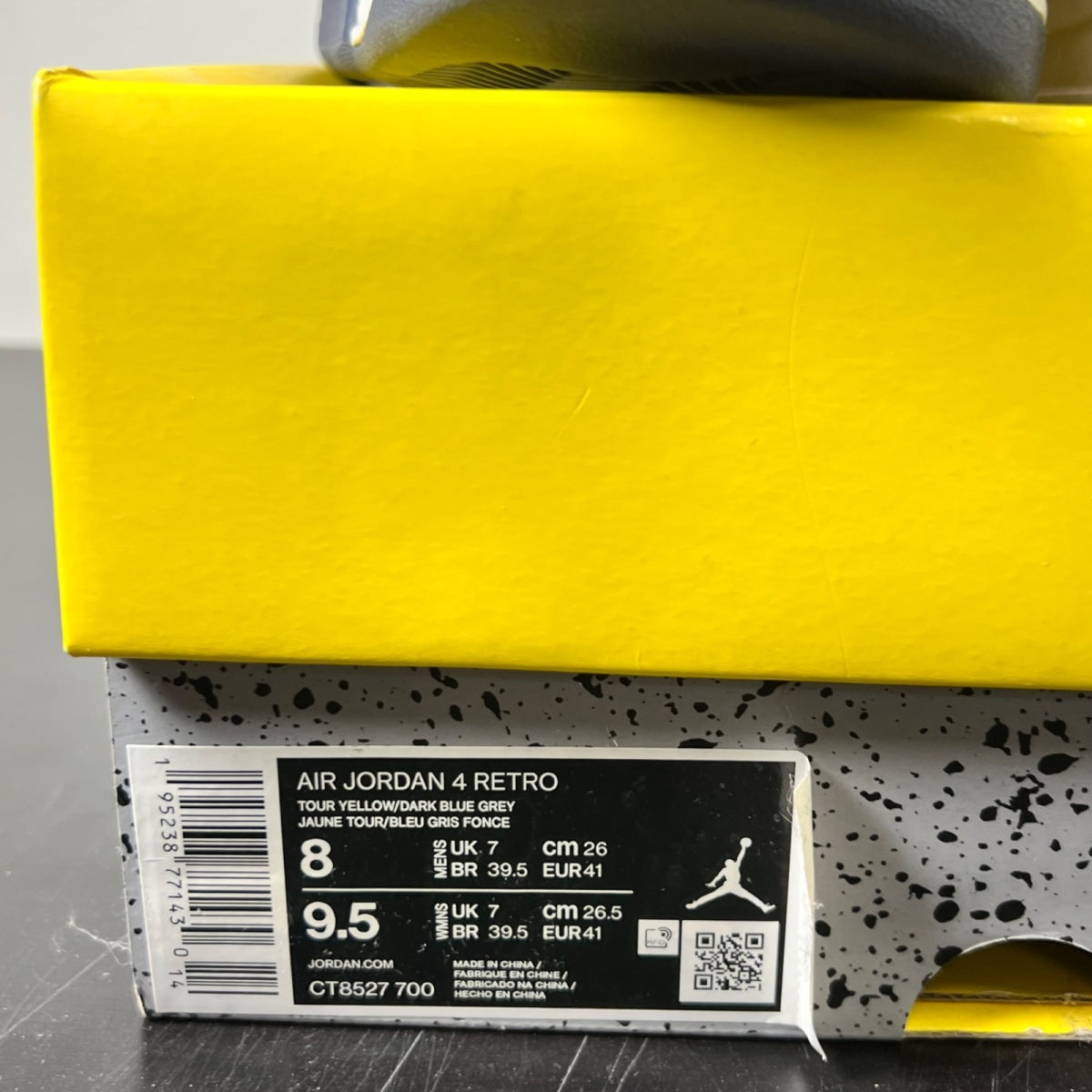 Jordan 4 Retro Lightning (2021) 8 (Lightly Worn Pre-Owned)JordanTour Yellow/White-Dark Blue Grey - Image 5