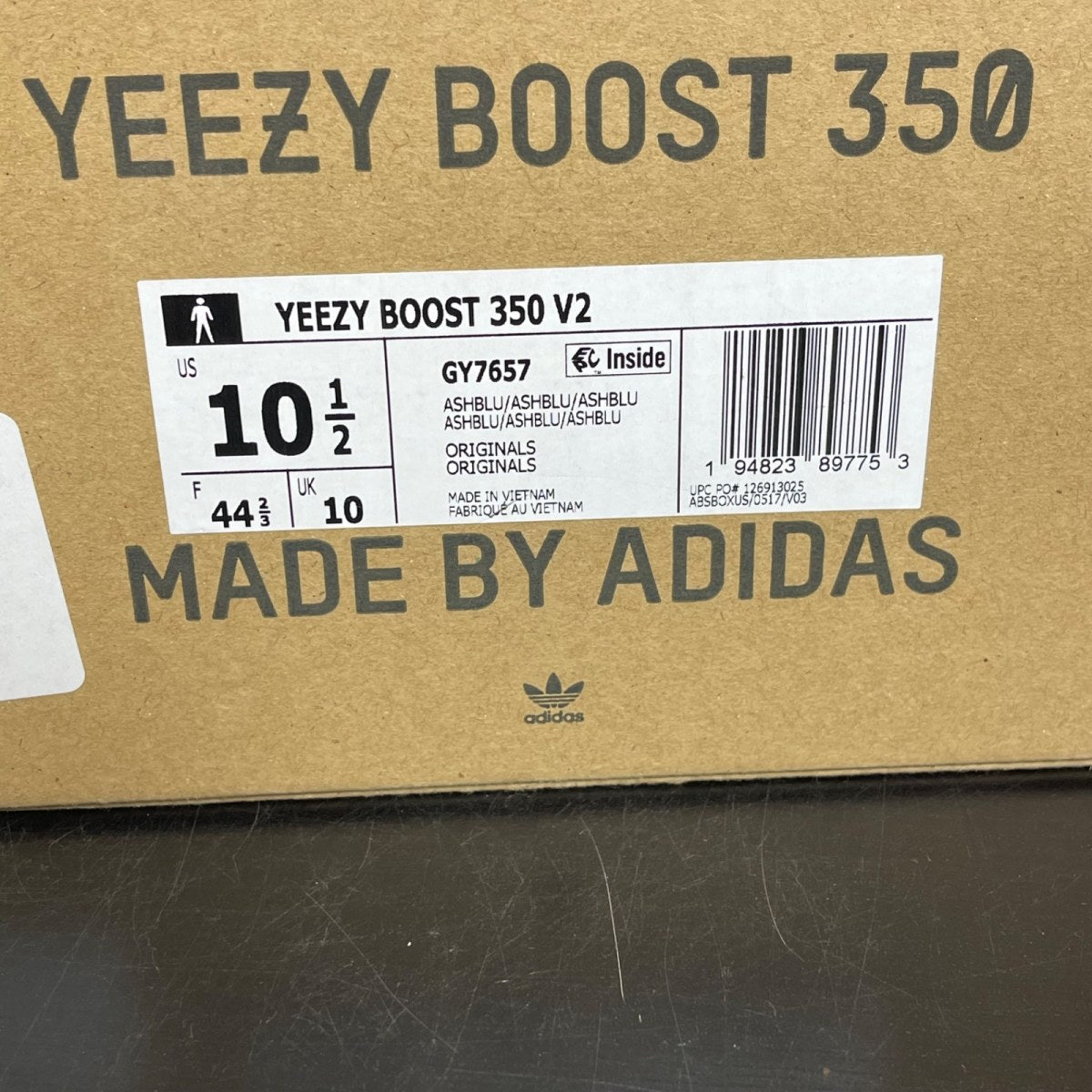 adidas Yeezy Boost 350 V2 Ash Blue 10.5 (Moderately Worn Pre-Owned)adidasAsh Blue/Ash Blue/Ash Blue - Image 7