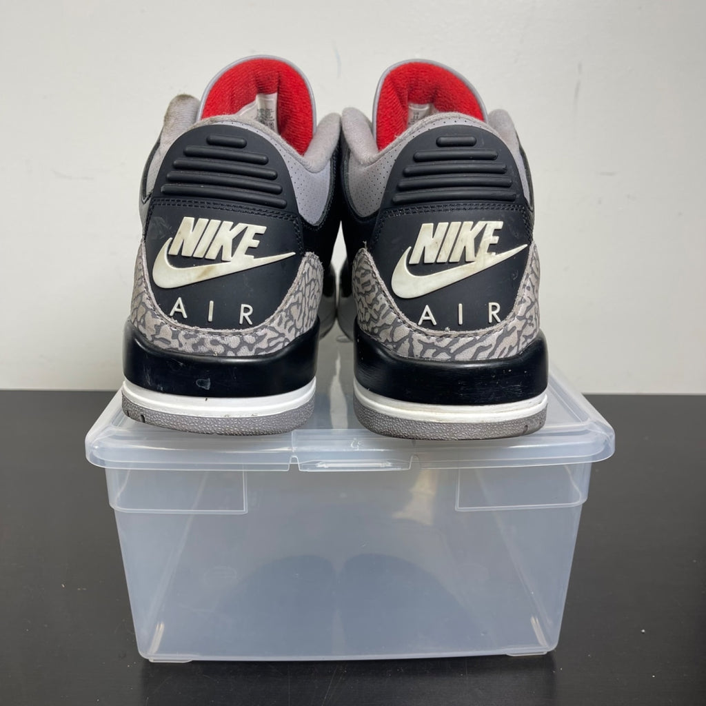 Jordan 3 Retro OG Black Cement (2024) 13 (Moderately Worn Pre-Owned)JordanBlack/Fire Red/Cement Grey/Sail - Image 4