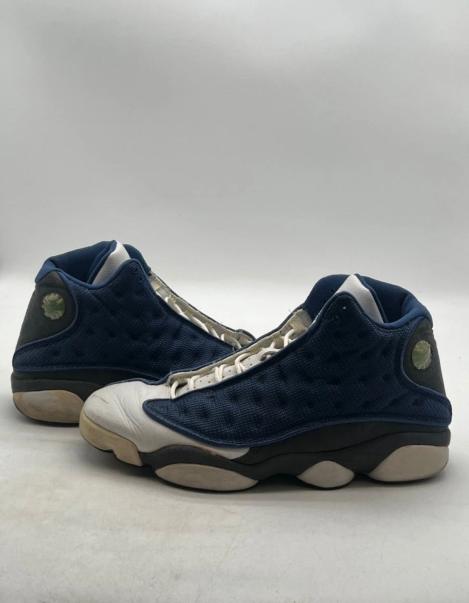Jordan 13 Retro Flint (2005) 13 (Heavily Worn Pre-Owned)JordanFrench Blue/University Blue-Flint Grey - Image 1