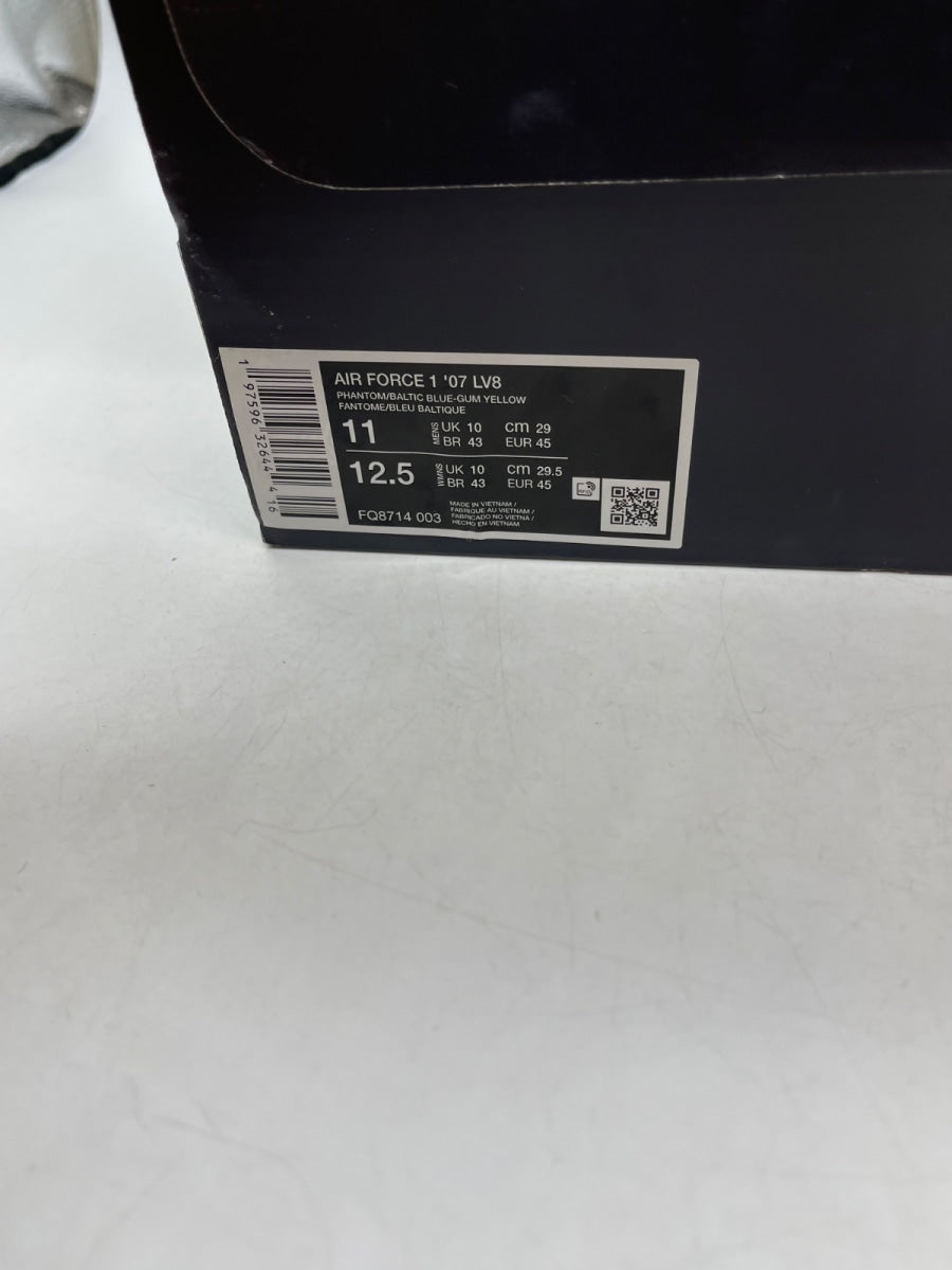 Nike Air Force 1 Low '07 LV8 Phantom Baltic Blue 11 (Moderately Worn Pre-Owned) - Image 9