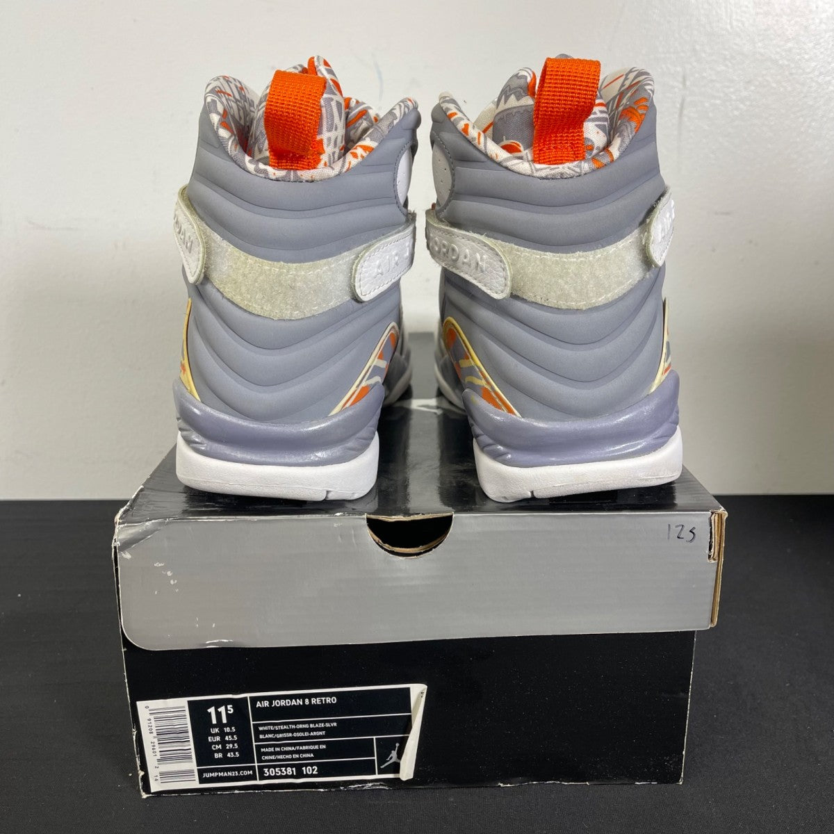 Air Jordan 8 Retro 'Orange Blaze' 11.5 (Moderately Worn Pre-Owned)Air Jordan - Image 4