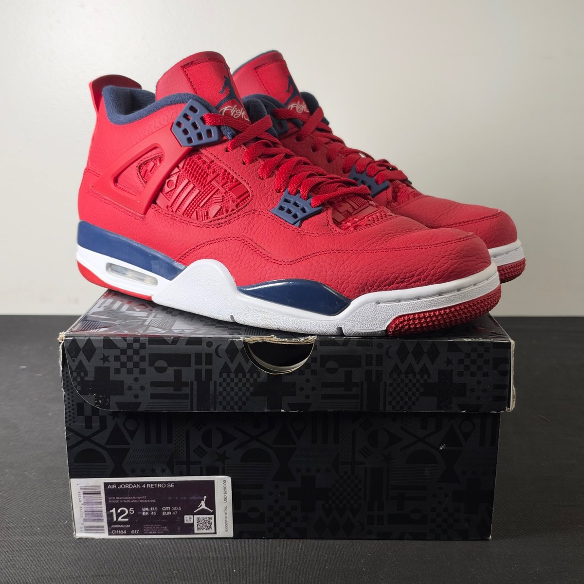 Jordan 4 Retro FIBA (2019) (Size 12.5) - aux