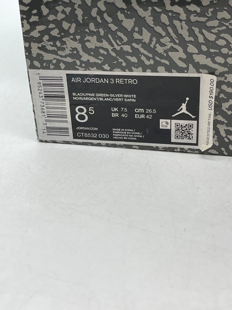 Jordan 3 Retro Pine Green 8.5 (Moderately Worn Pre-Owned) - Image 9