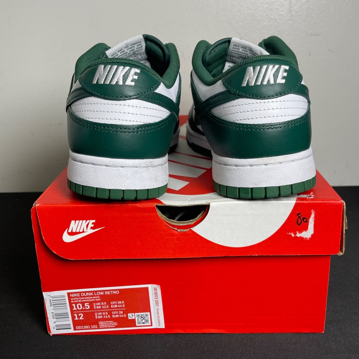 Nike Dunk Low Michigan State (Size 10.5) - aux