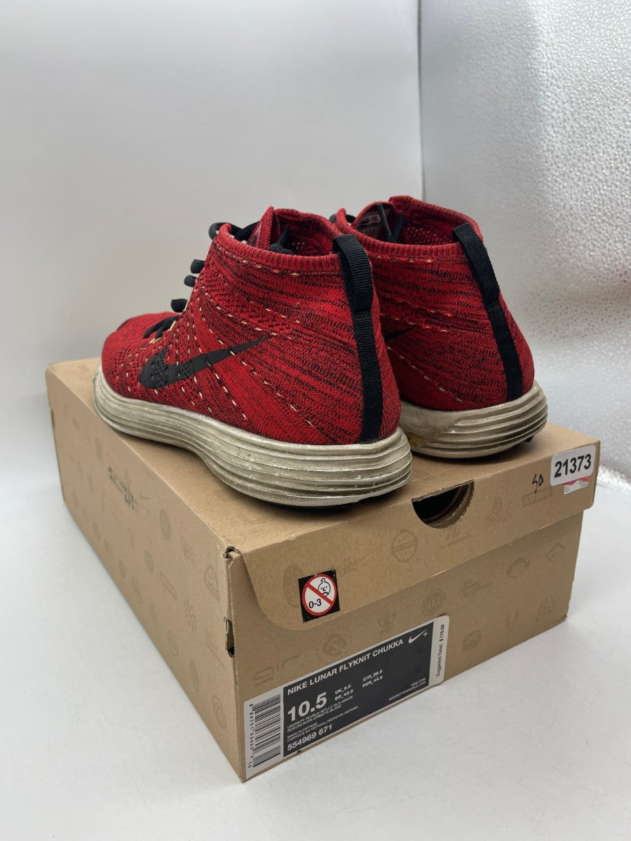 Nike Lunar Flyknit Chukka 'University Red' 10.5 (Heavily Worn Pre-Owned)Nike - Image 4