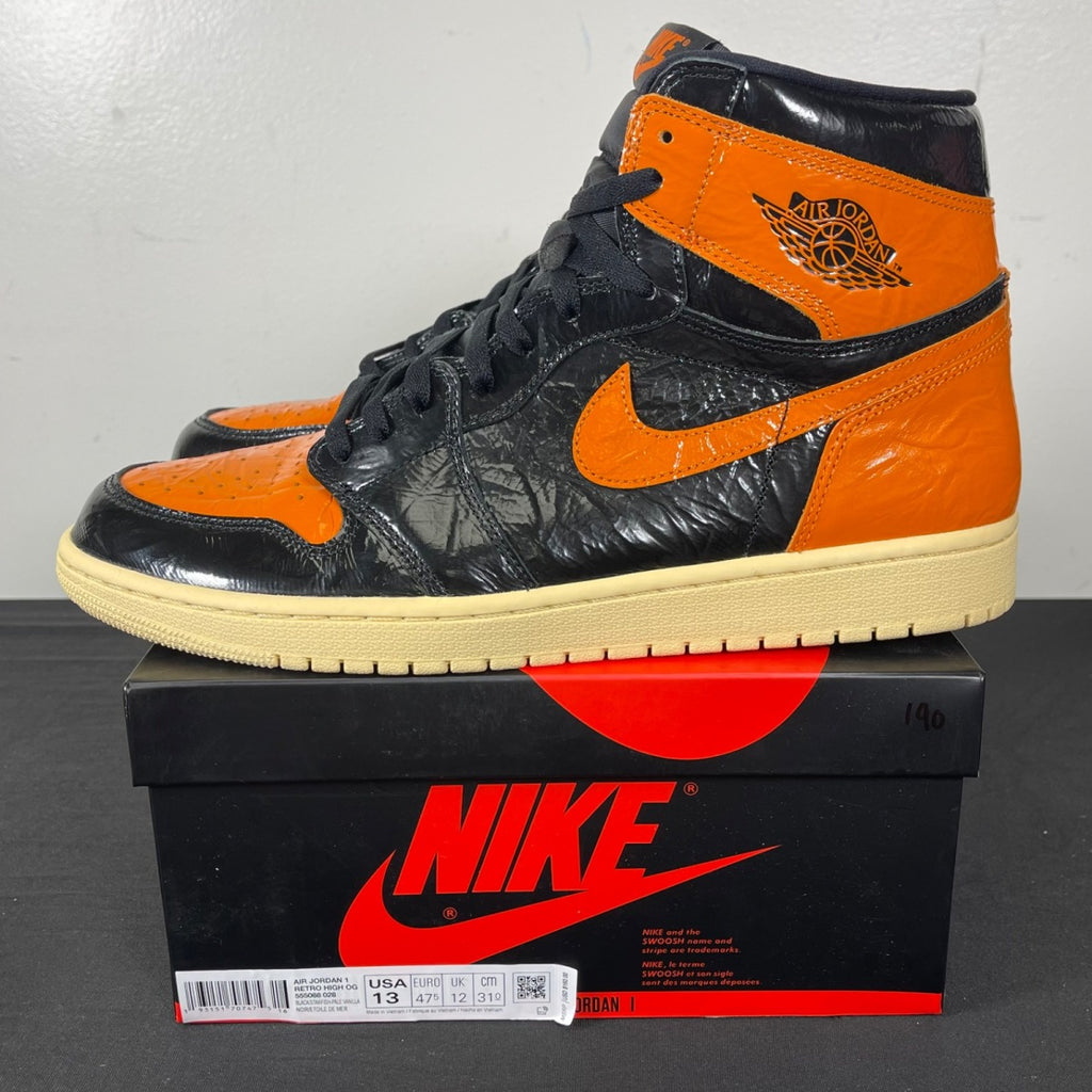 Jordan 1 Retro High Shattered Backboard 3.0 13 (Moderately Worn Pre-Owned)JordanBlack/Pale Vanilla-Starfish - Image 3