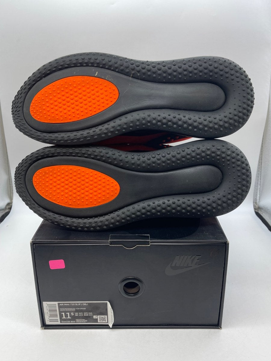 Nike Air Max 720 Slip OBJ Team Orange 11.5 (Moderately Worn Pre-Owned)NikeTeam Orange/Black-Team Orange - Image 7