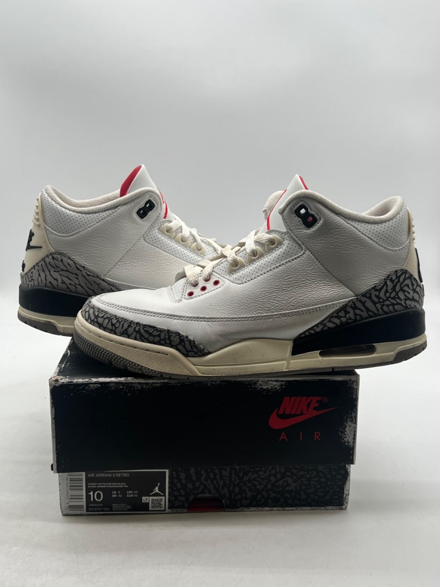 Jordan 3 Retro White Cement Reimagined 10 (Moderately Worn Pre-Owned) - Image 1