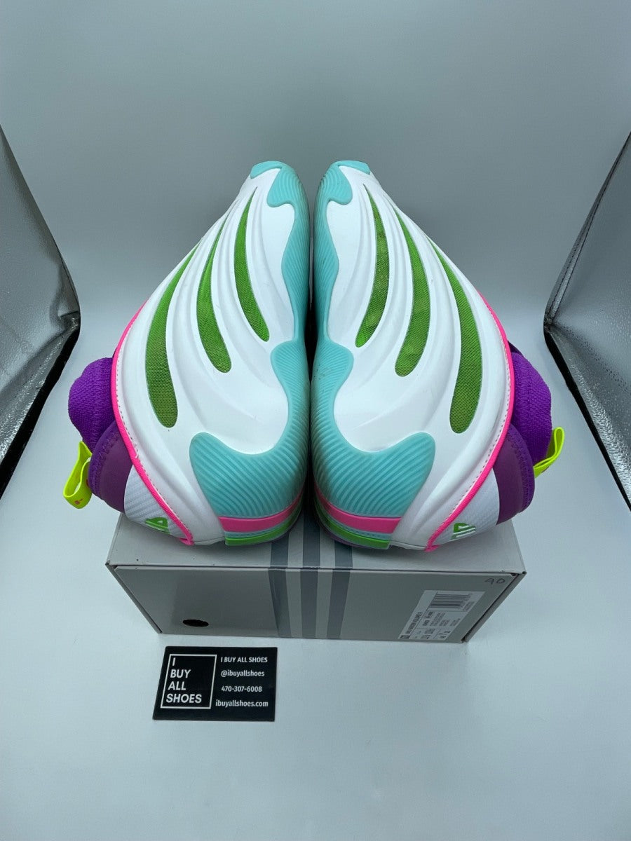 Jalen Williams x adidas Harden Vol. 9 'White Lucid Lime Pink' 11.5 (Moderately Worn Pre-Owned) - Image 6