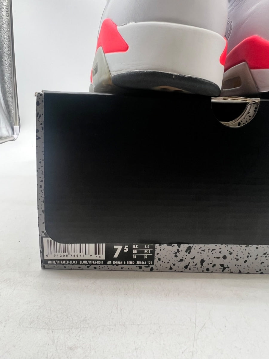 Jordan 6 Retro Infrared White (2014) 7.5 (Lightly Worn Pre-Owned)JordanWhite/Infrared - Image 4